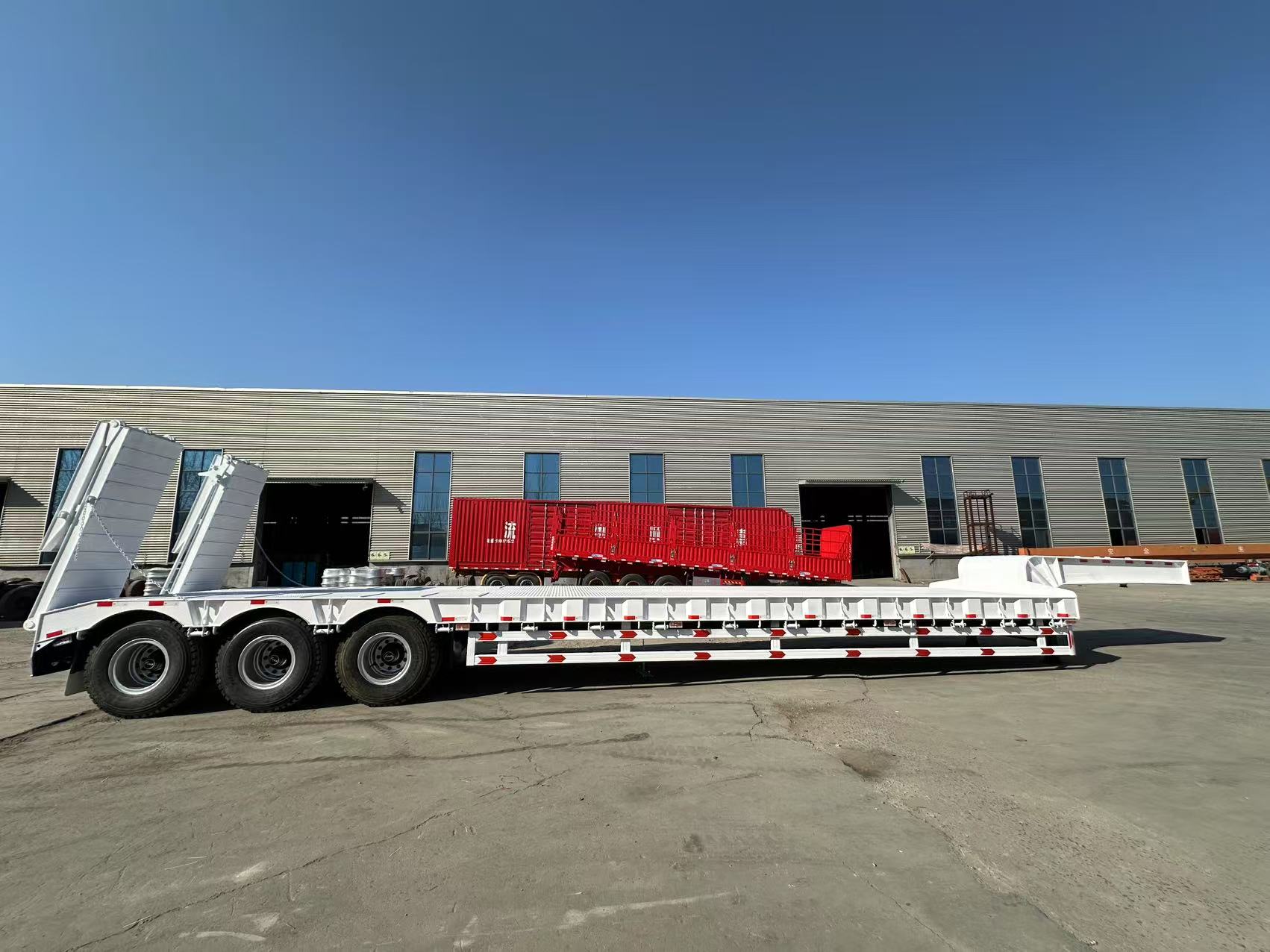 Derun Vehicle's 3 Axle Lowbed Semi Trailer Dihantar ke Ghana