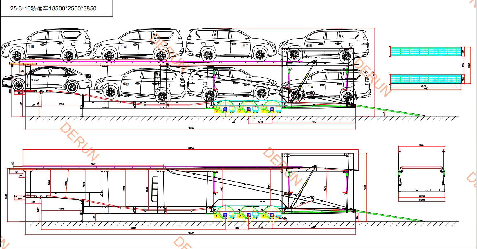 Lukisan Treler Semi Carrier Kereta