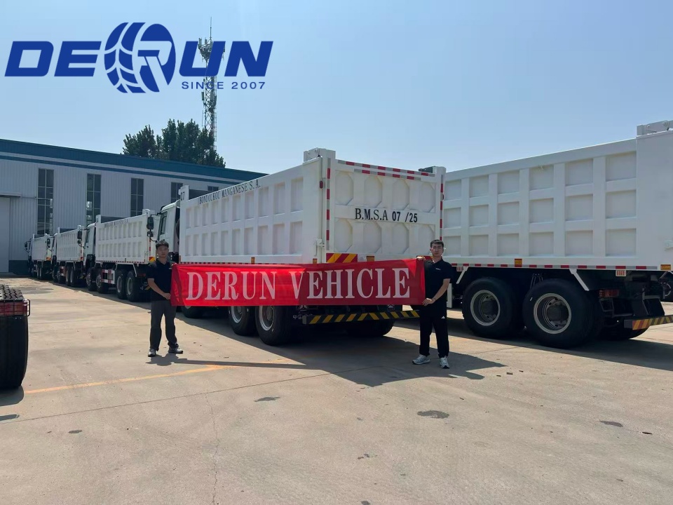 10Units Howo 8x4 Tipper Trucks akan dihantar ke Pantai Ivory