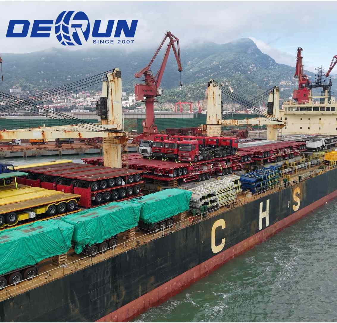 150 Unit DERUN Flatbed Semi-Trailer Dihantar ke Tanzania