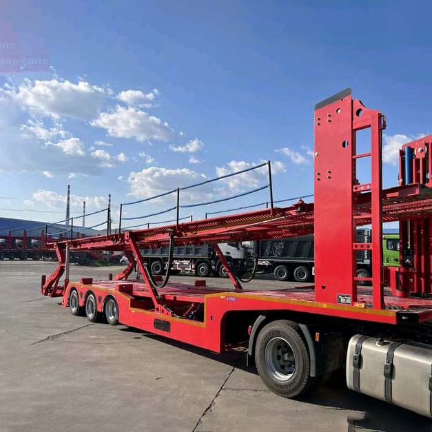 3 Gandar 8 Kereta Pengangkut Container Load Semi Treler