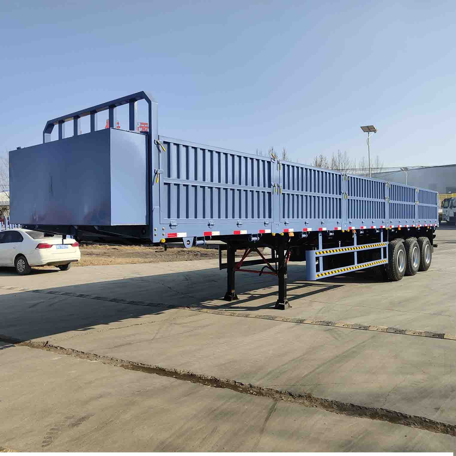 Derun 3 Axle Dropside Semi Trailer untuk Dijual di Algeria